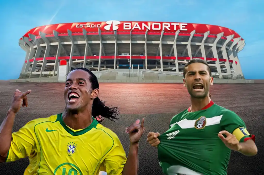 El Estadio Banorte recibirá el partido de leyendas entre México y Brasil.