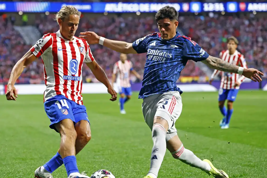 Atlético y Arsenal dejan todo abierto tras empate