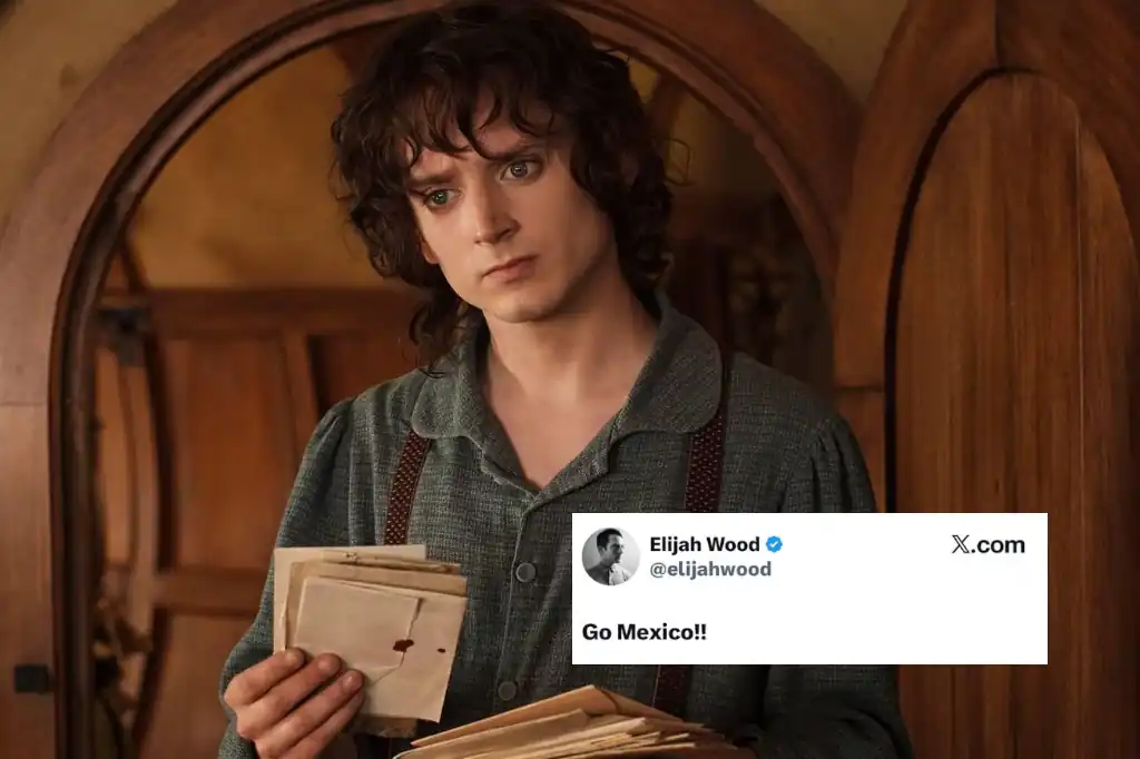 Elijah Wood celebra el triunfo de México y se vuelve viral en redes
