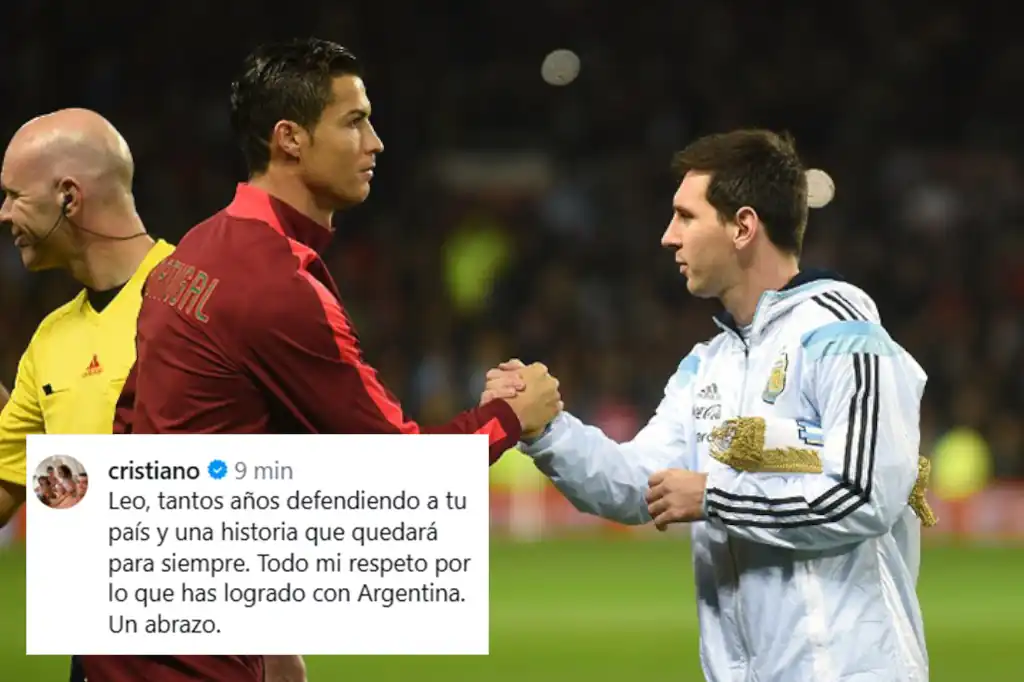 Cristiano Ronaldo despide a Messi tras su retiro de la selección argentina